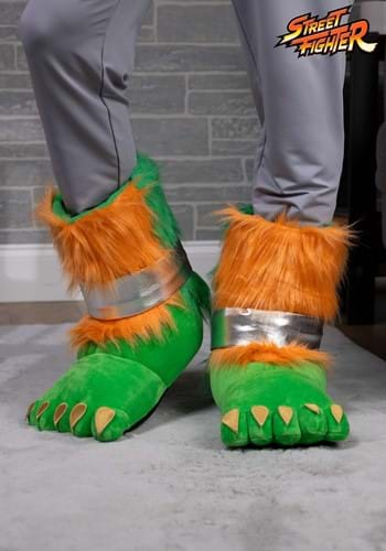 Street Fighter Blanka Costume Slippers Adult