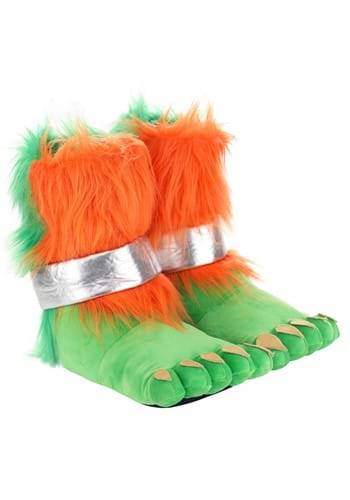 Click Here to buy Street Fighter Blanka Costume Slippers for Adults from HalloweenCostumes, CDN Funds & Shipping