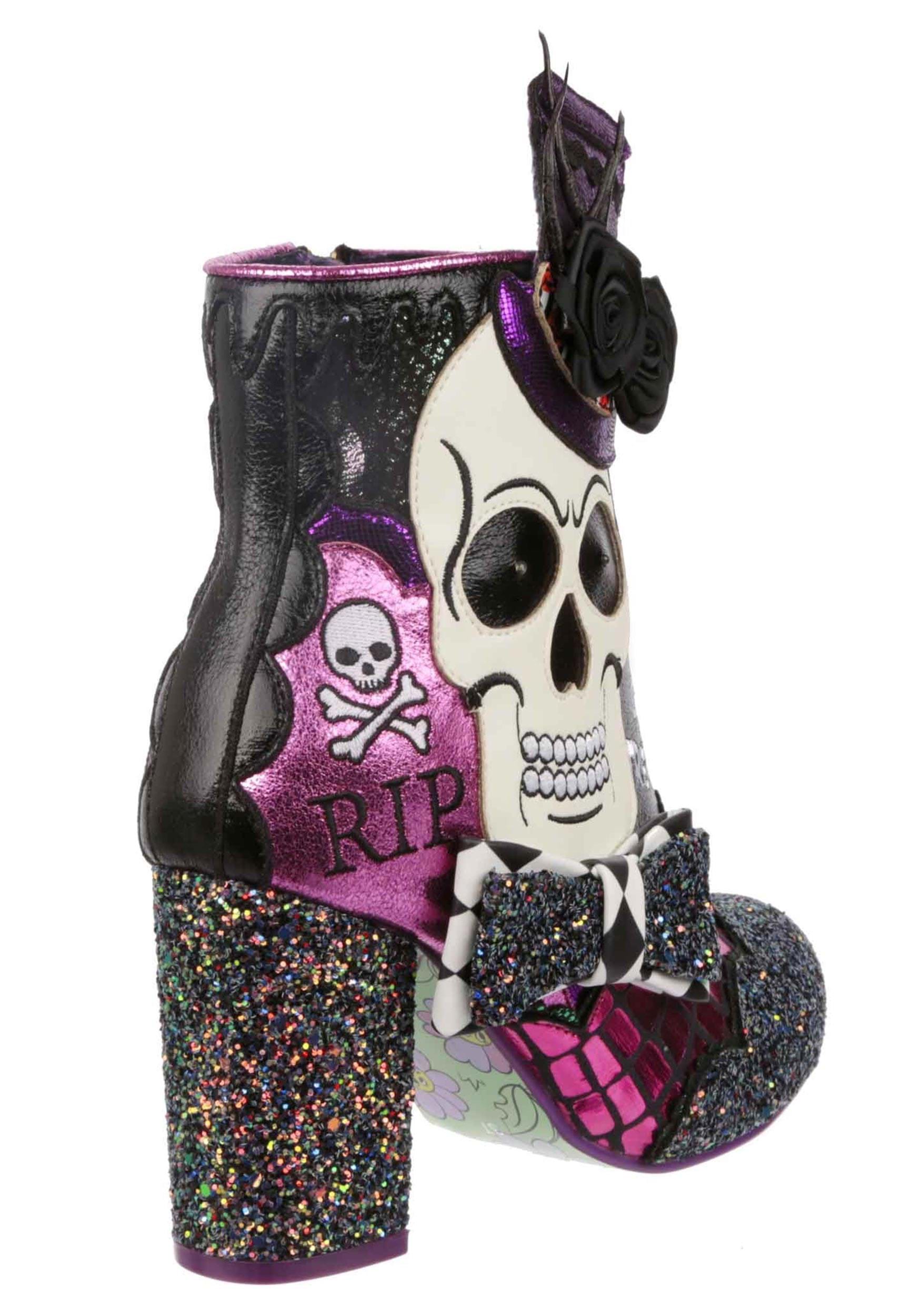 Dance Of The Dead Irregular Choice Ankle Boot Heel