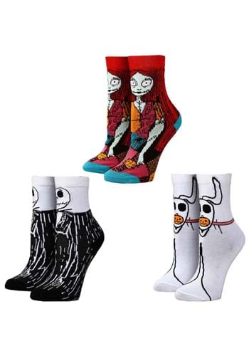 Click Here to buy Nightmare Before Christmas 3 Pair Youth Character Socks from HalloweenCostumes, CDN Funds & Shipping