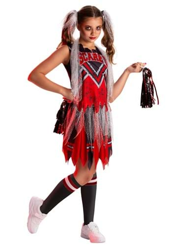 Click Here to buy Scare U Cheerleader Sustainable Materials Girls Costume | Cheerleader Costumes from HalloweenCostumes, CDN Funds & Shipping