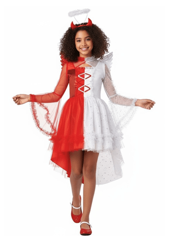 Girls Half Angel Half Devil Costume Dress Main Upd 1