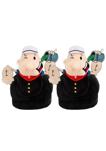 Click Here to buy Popeye Plush Character Adult Slippers | Popeye Accessories from HalloweenCostumes, CDN Funds & Shipping