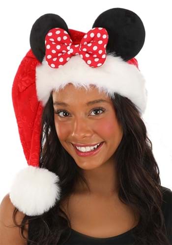 Click Here to buy Disney Minnie Mouse Holiday Santa Cap | Disney Accessories from HalloweenCostumes, CDN Funds & Shipping