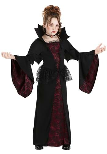 Click Here to buy Royal Vampire Sustainable Materials Girls Costume | Vampire Costumes from HalloweenCostumes, CDN Funds & Shipping