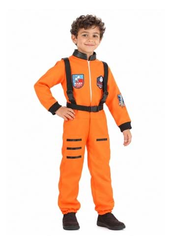 Kid's Classic Orange Astronaut Costume upd