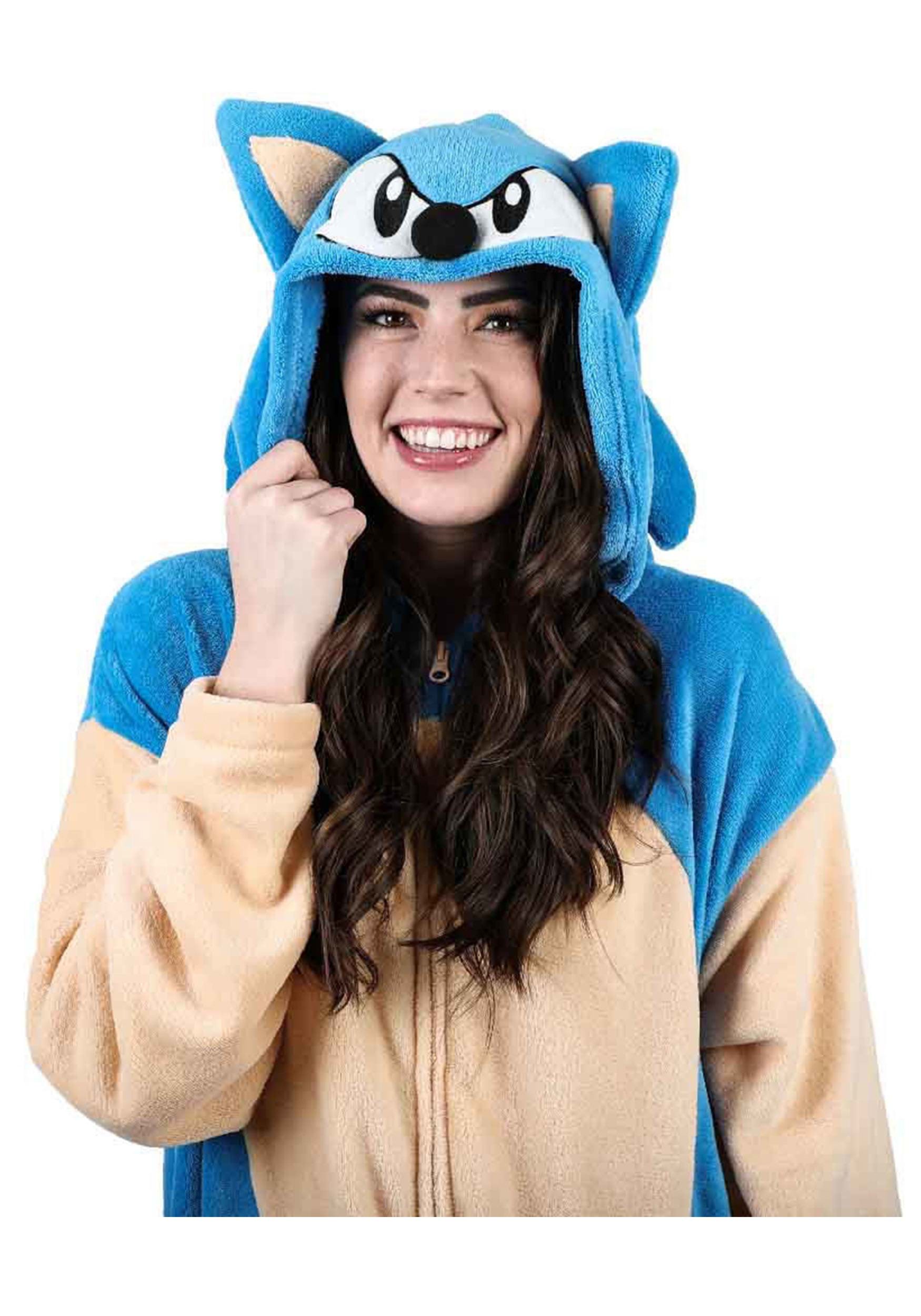Sonic The Hedgehog Cosplay Union Suit For Adults
