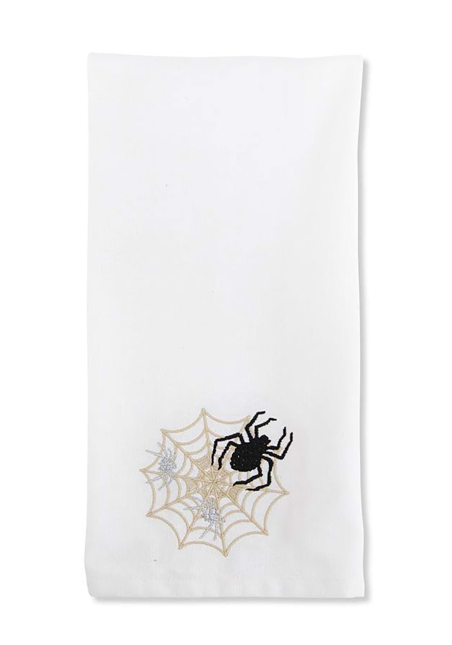 72 Embroidered Spiders And Web Table Runner