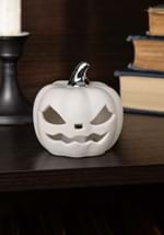 3" White Ceramic LED Jack O Lantern Alt 2