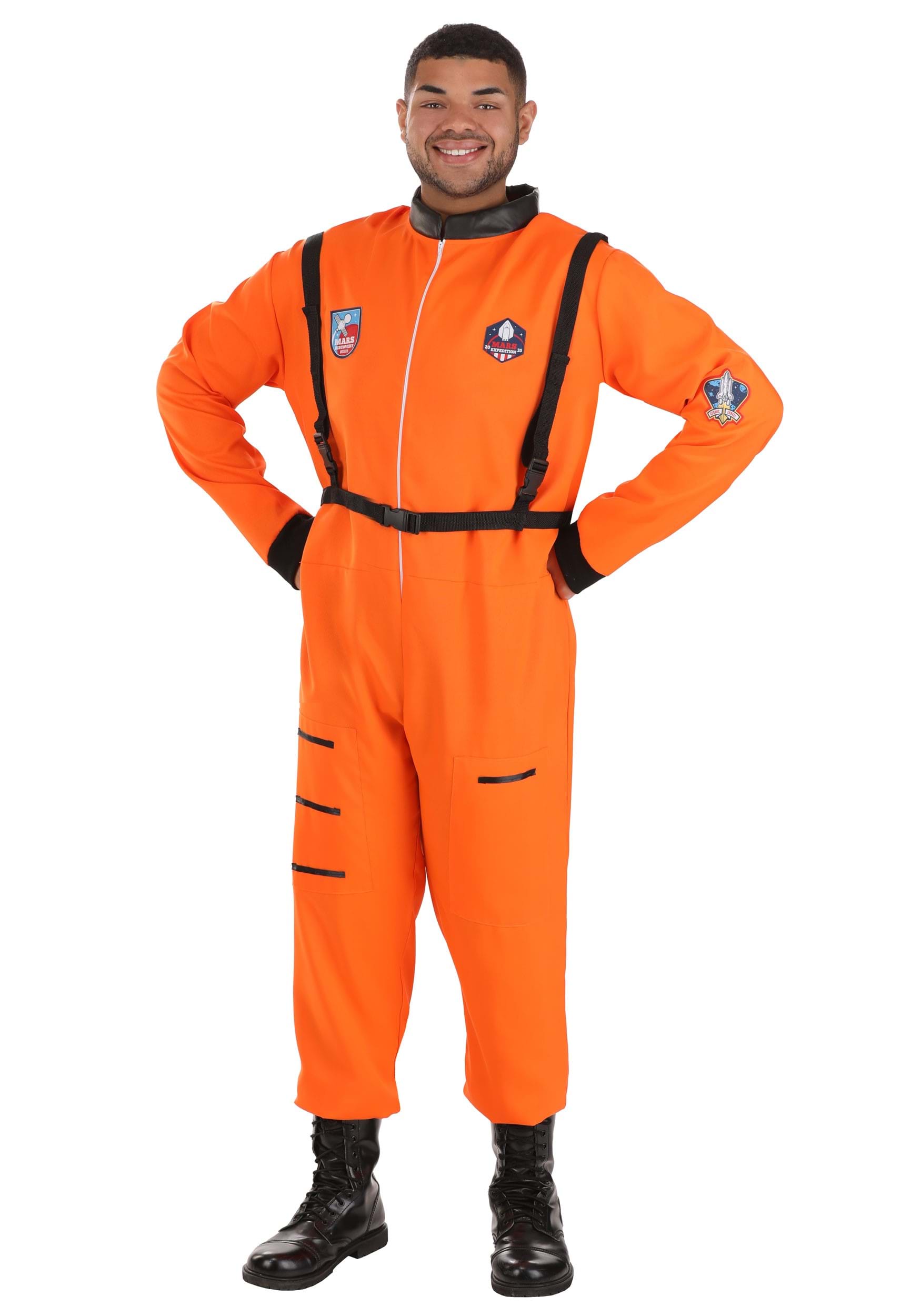 Plus Size Classic Orange Astronaut Costume | Astronaut Costumes