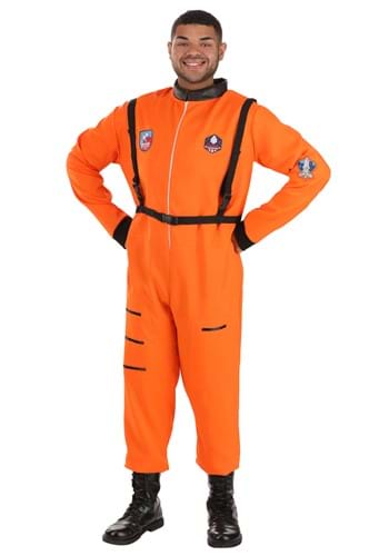 Click Here to buy Plus Size Classic Orange Astronaut Costume | Astronaut Costumes from HalloweenCostumes, CDN Funds & Shipping