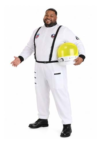 Plus Size White Astronaut Costume for Adults upd
