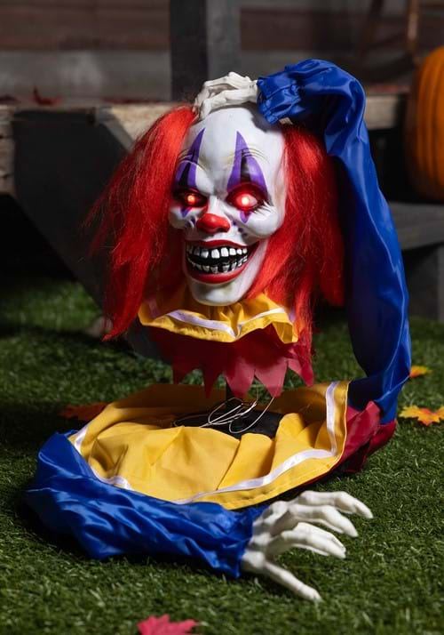 Animated Head Popping Clown Ground Breaker Prop