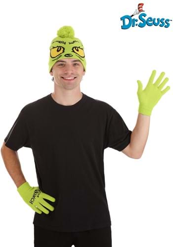 Grinch Beanie Gloves Set