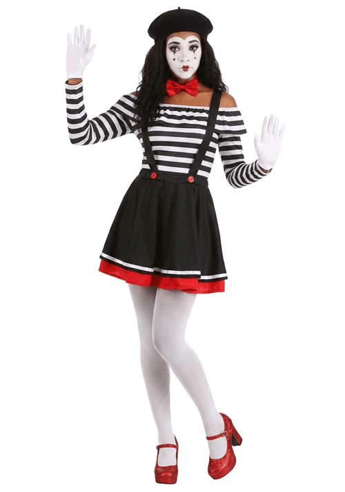 Women's Mirthful Mime Costume Dress