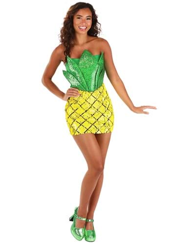 Click Here to buy Sequin Pineapple Womens Costume Dress | Adult Fruit Costumes from HalloweenCostumes, CDN Funds & Shipping