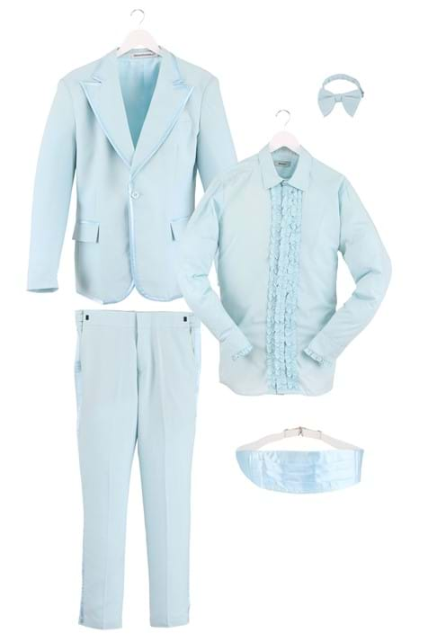 Plus Size Men's Powder Blue Tuxedo Costume | Plus Size Costumes