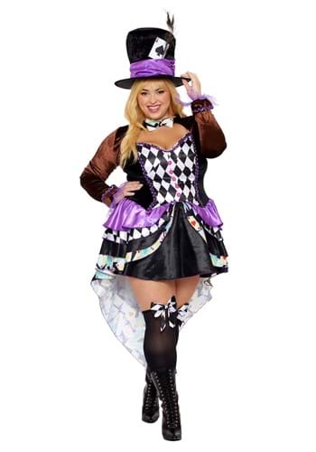 Click Here to buy Womens Plus Size Raving Mad Costume | Mad Hatter Costumes from HalloweenCostumes, CDN Funds & Shipping