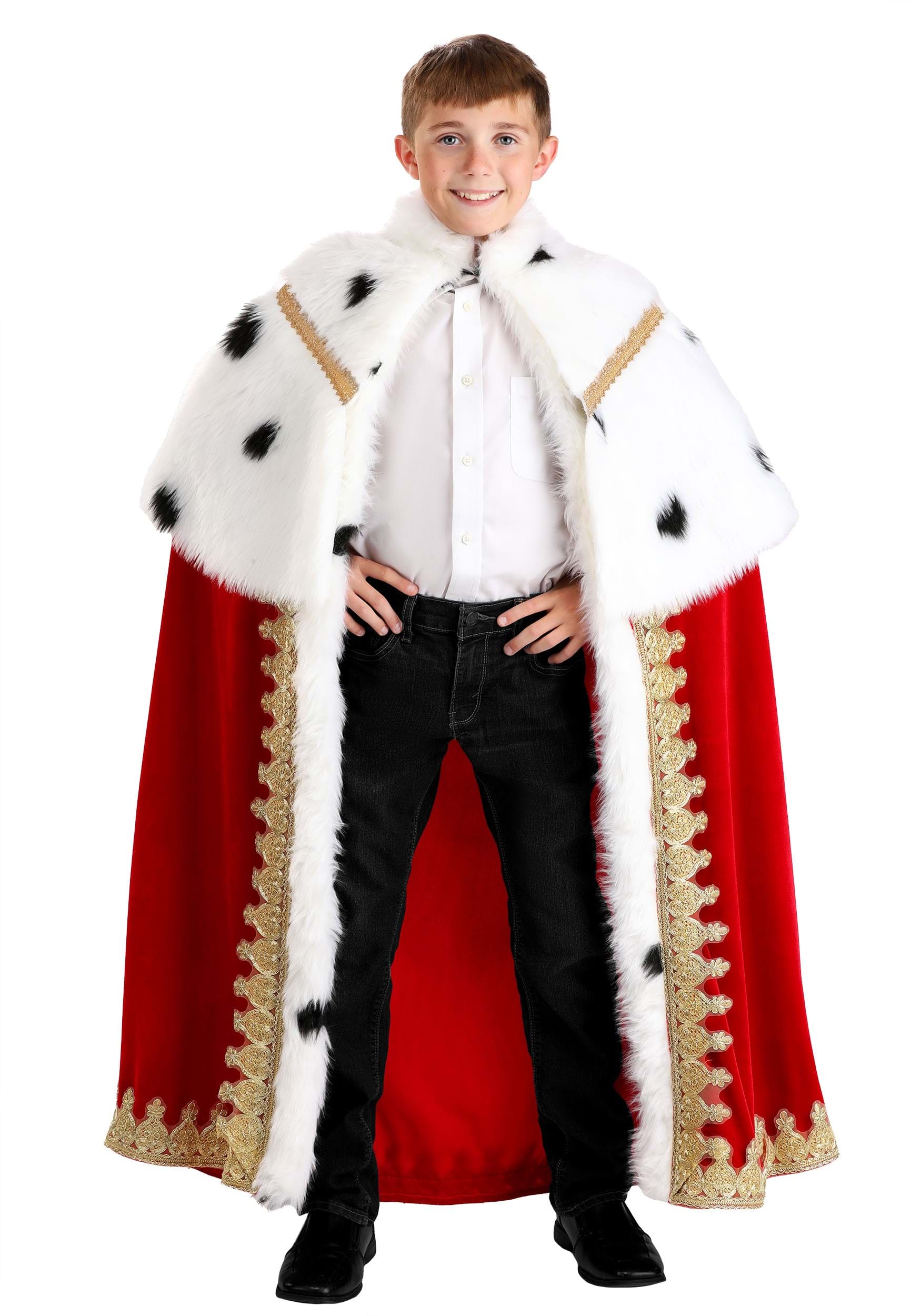 Child Deluxe Broadway King Costume Cape | King and Queen Accessories