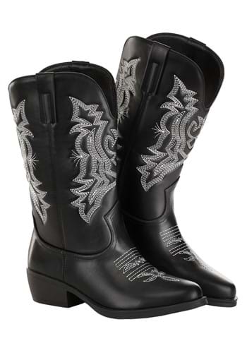 Click Here to buy Womens Black Cowgirl Boots | Cowboy Boots from HalloweenCostumes, CDN Funds & Shipping