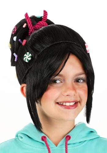 Click Here to buy Disney Wreck it Ralph Toddler/Kids Vanellope Wig | Disney Wigs from HalloweenCostumes, CDN Funds & Shipping