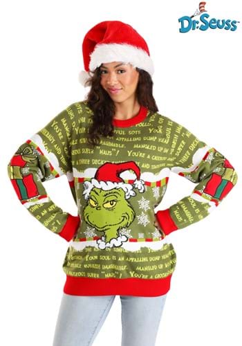 Adult Youre a Mean One Mr Grinch Sweater