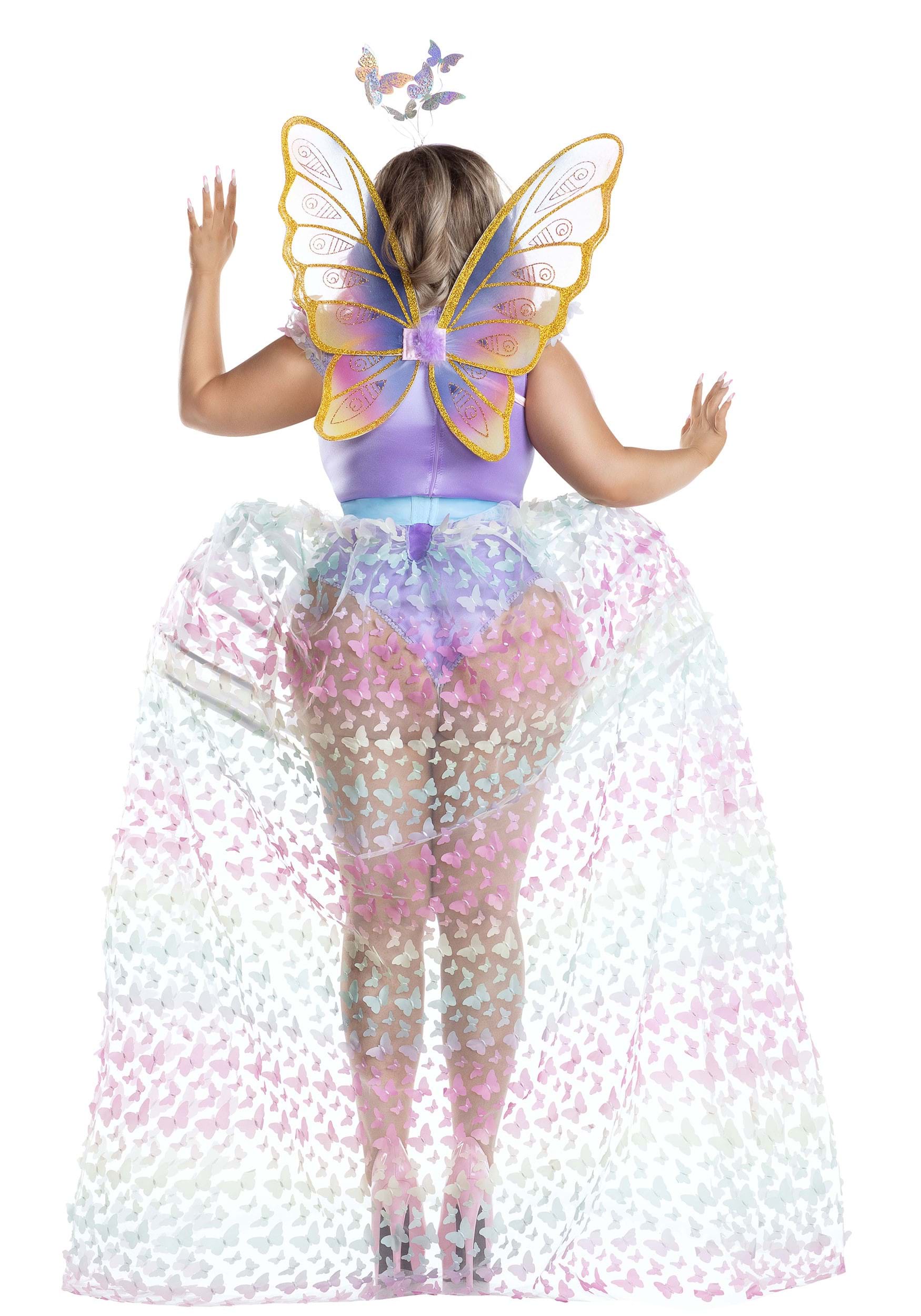 Plus Size Deluxe Butterfly Fairy Women's Costume