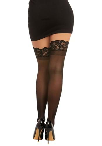 AMAZON ONLY Women's Black Anti-Slip Thigh High w/ 