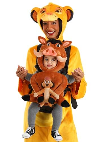 Click Here to buy Disney The Lion King Timon and Pumbaa Baby Carrier Costume | Baby Carrier Costumes from HalloweenCostumes, CDN Funds & Shipping
