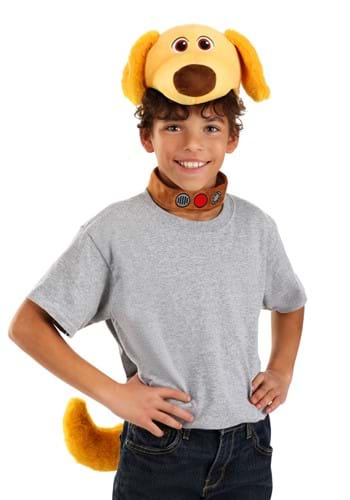 Click Here to buy Disney and Pixar Up Dug Face Headband, Collar & Tail Accessory Kit | Disney Accessories from HalloweenCostumes, CDN Funds & Shipping