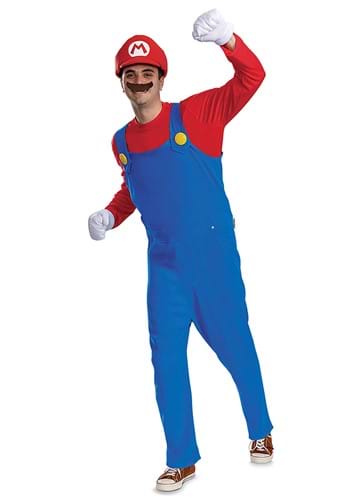 Click Here to buy Super Mario Bros Adult Premium Mario Costume from HalloweenCostumes, CDN Funds & Shipping