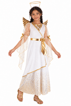 Girl's Golden Angel Costume Dress upd