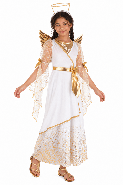 Girl's Golden Angel Costume Dress upd