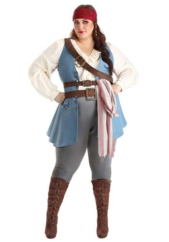 Click Here to buy Womens Plus Size Disney Pirates of the Caribbean Jack Sparrow Costume | Disney Costumes from HalloweenCostumes, CDN Funds & Shipping