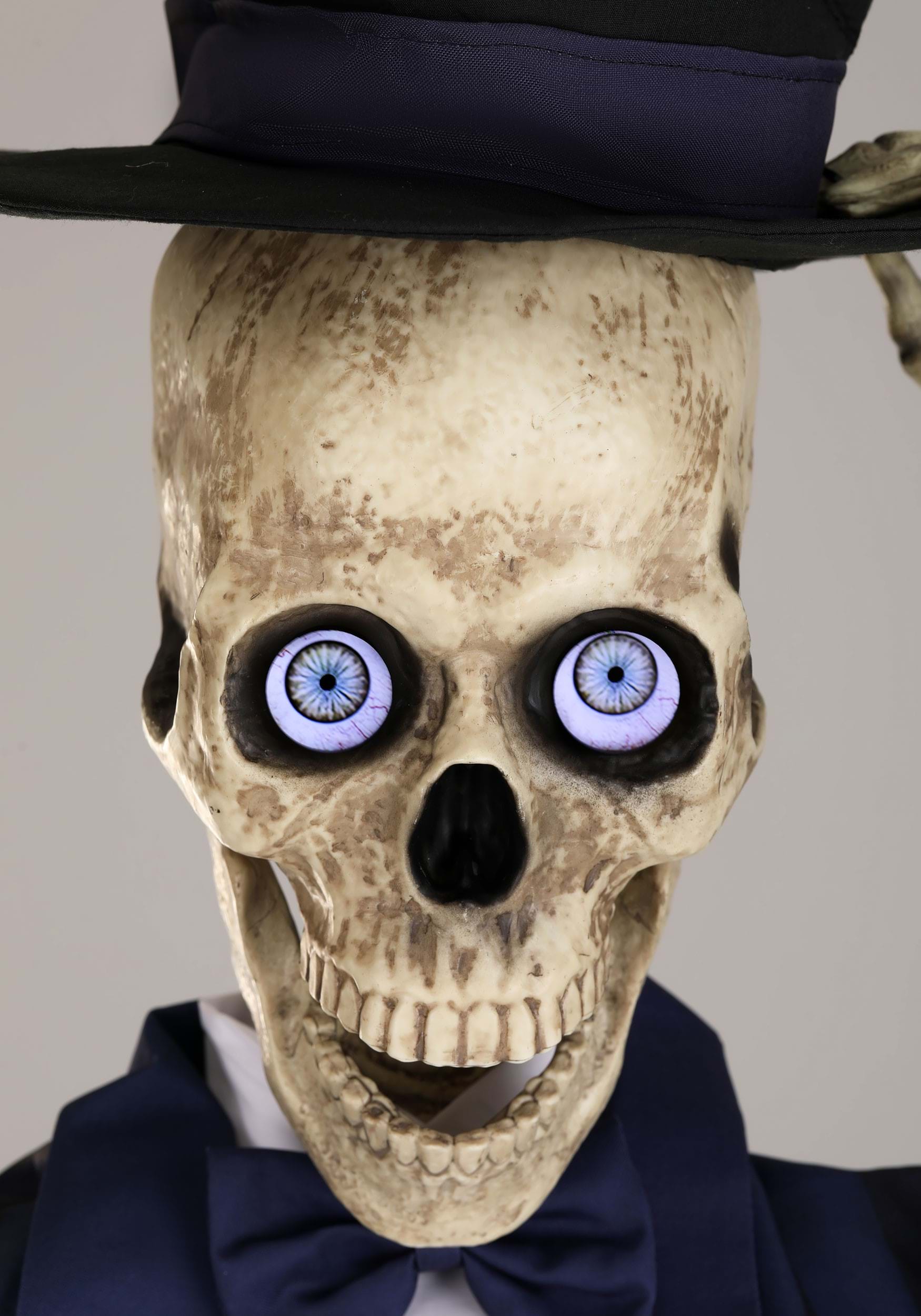 6FT Gentleman Skeleton Animatronic Halloween Prop , Skeleton Decorations