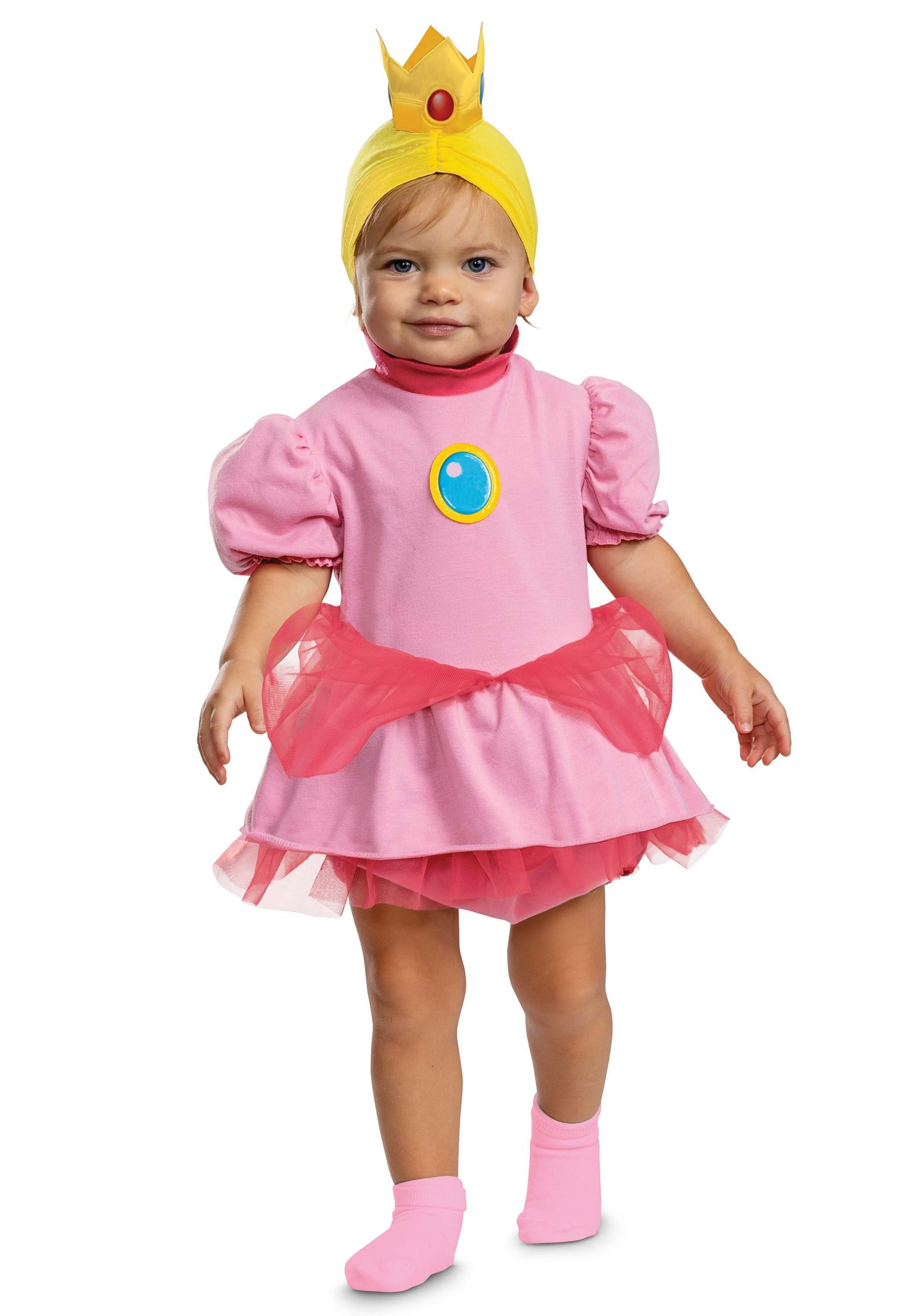 Girl's Super Mario Bros Infant Posh Princess Peach Costume