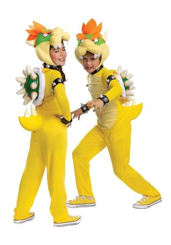 Click Here to buy Super Mario Brothers Bowser Deluxe Kids Costume | Video Game Costumes from HalloweenCostumes, CDN Funds & Shipping