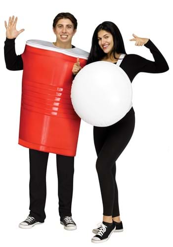 Click Here to buy Couples Beer Pong Costume from HalloweenCostumes, CDN Funds & Shipping