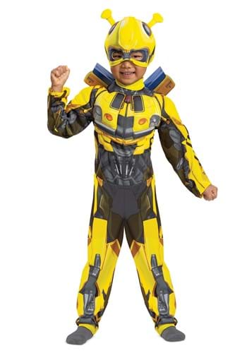 Click Here to buy Transformers Rise of the Beasts Boys Toddler Bumblebee Costume from HalloweenCostumes, CDN Funds & Shipping