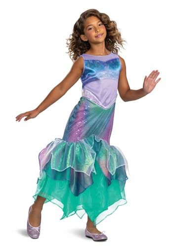 Click Here to buy Kids Little Mermaid Live Action Deluxe Ariel Costume from HalloweenCostumes, CDN Funds & Shipping