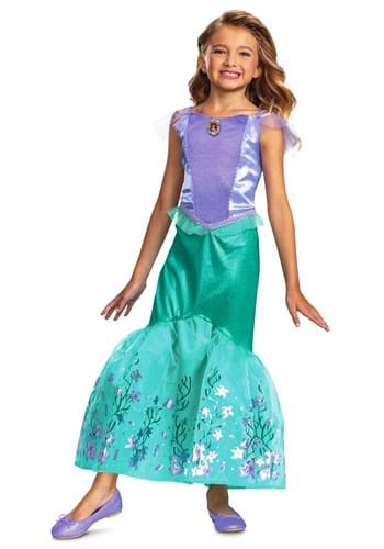 Click Here to buy Little Mermaid Kids Deluxe Ariel Costume Dress | Disney Princess Costumes from HalloweenCostumes, CDN Funds & Shipping