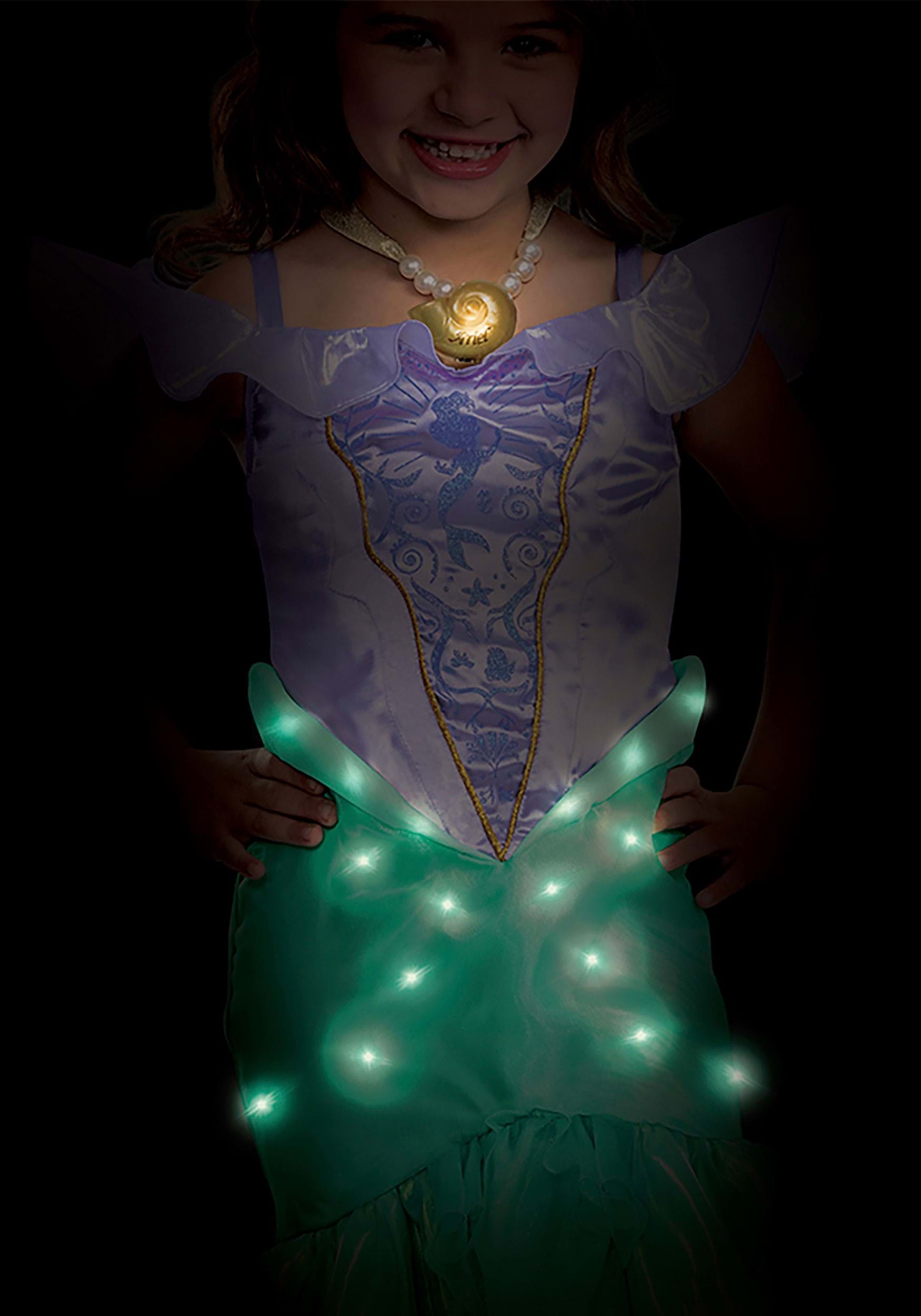 The Little Mermaid Girl's Prestige Ariel Sound And Light Up Costume