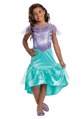 Click Here to buy Disney Little Mermaid Girls Sustainable Ariel Costume Dress | Disney Costumes from HalloweenCostumes, CDN Funds & Shipping