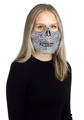 Click Here to buy Rhinestone Skull Face Mask from HalloweenCostumes, CDN Funds & Shipping