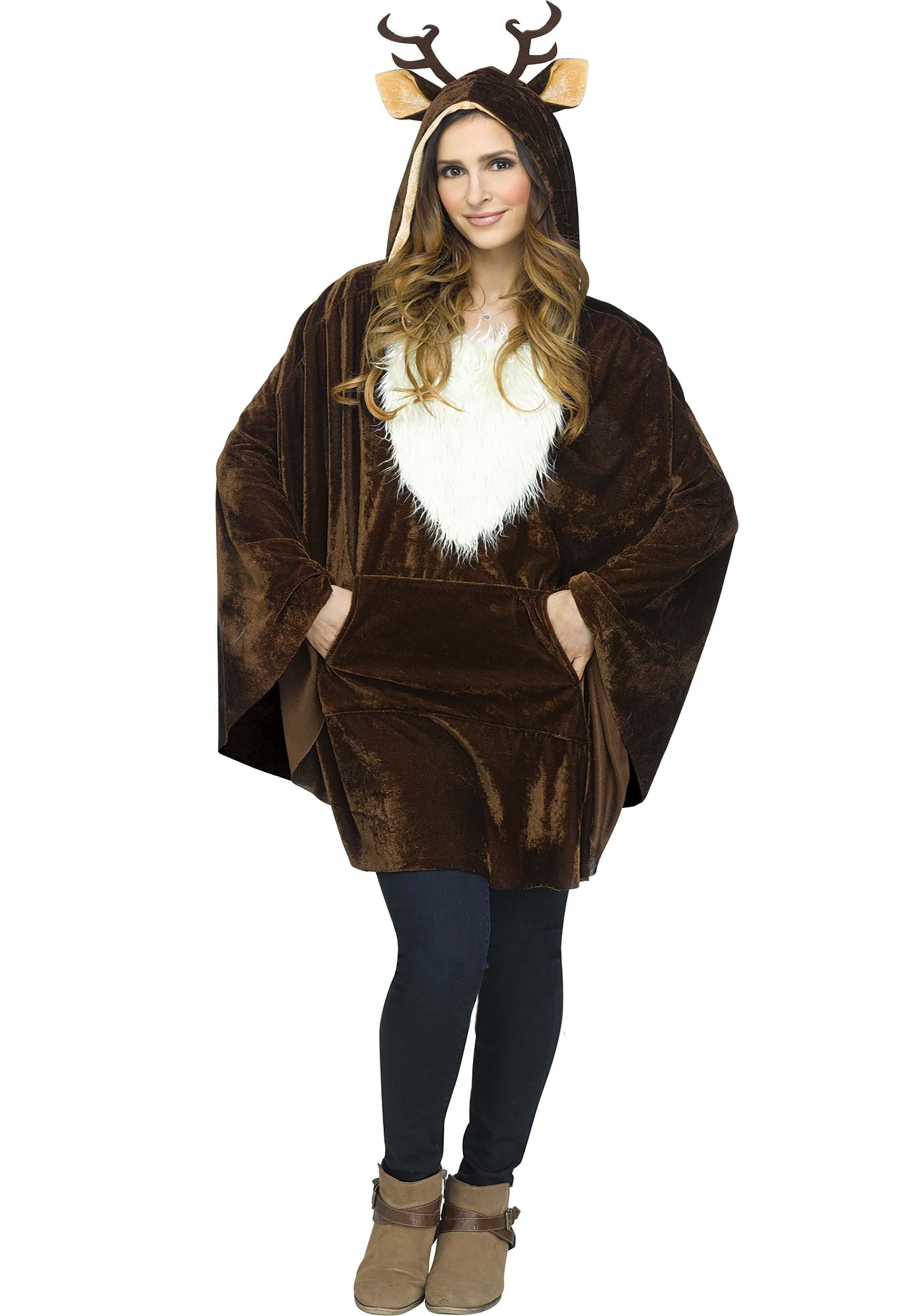 Plush Reindeer Costume Poncho | Deer Costumes