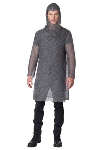 Click Here to buy Adult Metallic Knit Chainmail Tunic & Cowl Costume from HalloweenCostumes, CDN Funds & Shipping