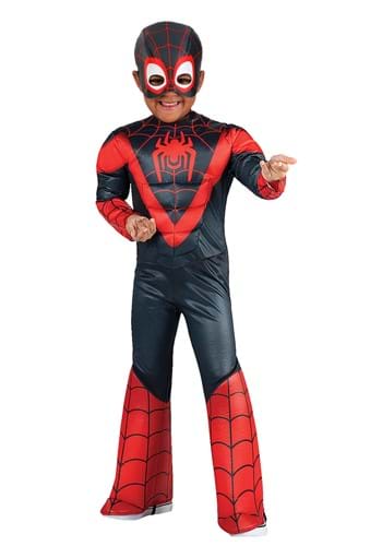 Click Here to buy Spidey and His Amazing Friends Toddler Miles Morales Boys Costume from HalloweenCostumes, CDN Funds & Shipping