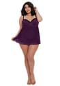 Womens Plus Size Plum Babydoll GString