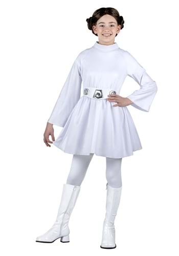 Click Here to buy Star Wars Classic Princess Leia Girls Costume | Star Wars Costumes from HalloweenCostumes, CDN Funds & Shipping