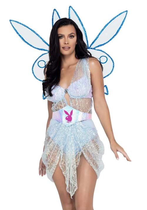 Playboy Fairy Sheer Sequin Three Piece Costume Set with Wings main image 1